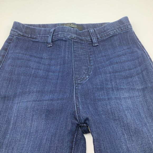 Judy Blue Womens Pull On Super Flare Raw Hem Denim Jeans Blue Size 25 - Picture 5 of 7